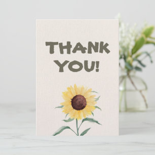 Retro Pastel Colour Daisy Wedding Thank You Card