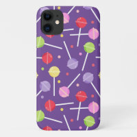Retro Pastel Coloured Candy Lollipops Purple