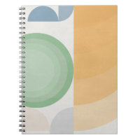 Retro Pastel Geometric Circle Design