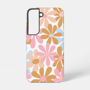 Retro Pastel Groovy Daisy Flower Pattern Samsung Galaxy Case