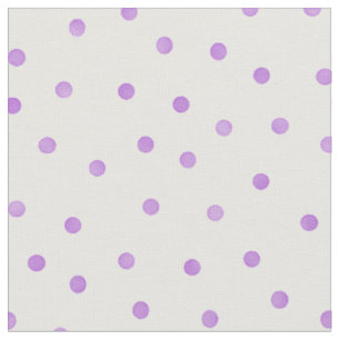 Retro pastel purple white polka dots pattern fabric