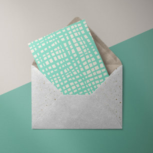 Retro pastel turquoise grid pattern holiday