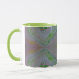 Retro Pastel Watermelon Marble Fluid Art Lime Gree Mug