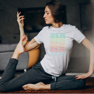 retro pastel ZEN Colourful gradient Yoga T-Shirt