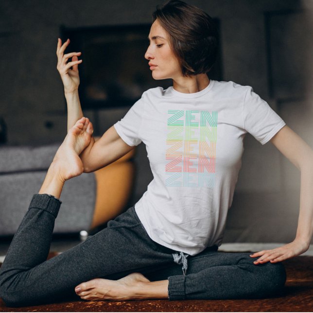 retro pastel ZEN Colourful gradient Yoga T-Shirt (Creator Uploaded)