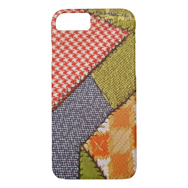 retro patchwork crazy quilt design Case-Mate iPhone case (Back)