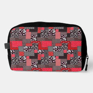 Retro Patchwork Floral Quilt Pattern Dopp Kit