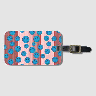 Retro Patriot Smiley Face Luggage Tag