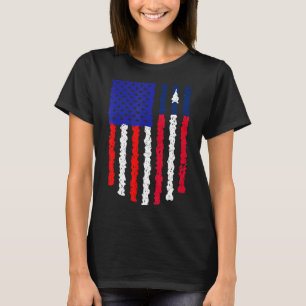 Retro Patriotic American Liberia Flag Distressed T-Shirt