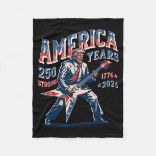 Retro Patriotic Politigovernment Agencyn - 250 Fleece Blanket