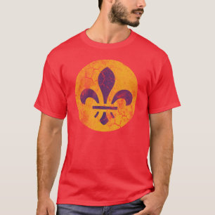Retro Patriotic St Louis Flag Fleur De Lis T-Shirt