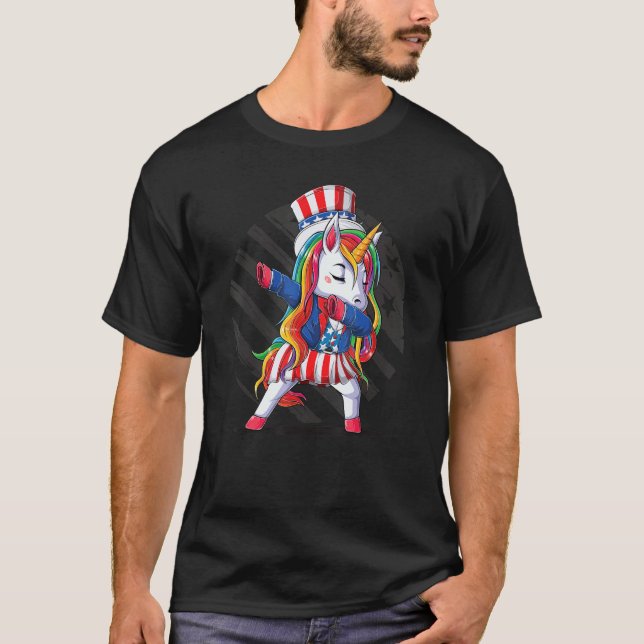 Retro Patriotic USA I American Flag I Retro 4th Ju T-Shirt (Front)