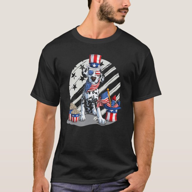 Retro Patriotic USA I American Flag I Retro 4th Ju T-Shirt (Front)