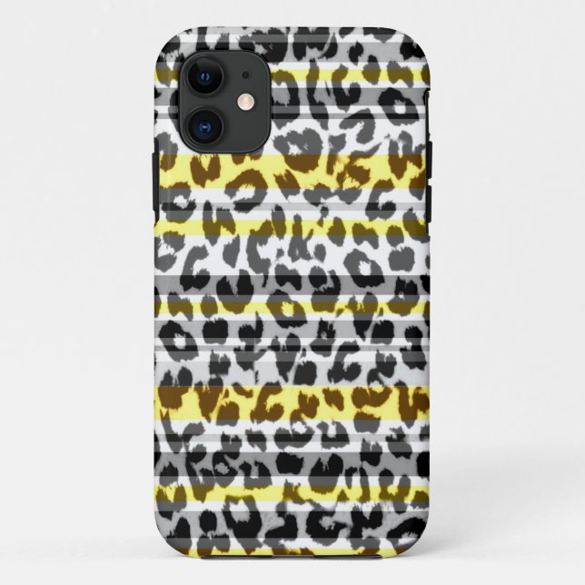 Retro pattern animal print texture of leopard Case-Mate iPhone case (Back)