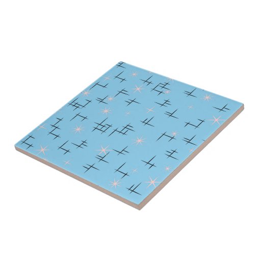 Retro Pattern Atomic Age Tile | Zazzle