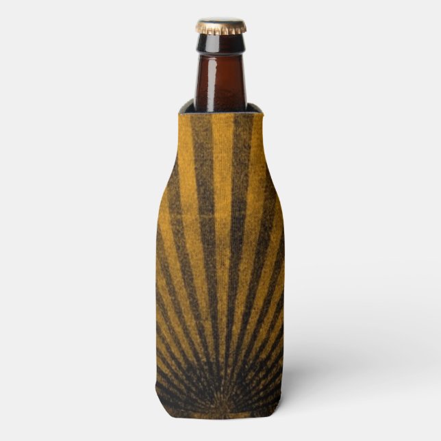 Retro pattern background bottle cooler (Bottle Front)
