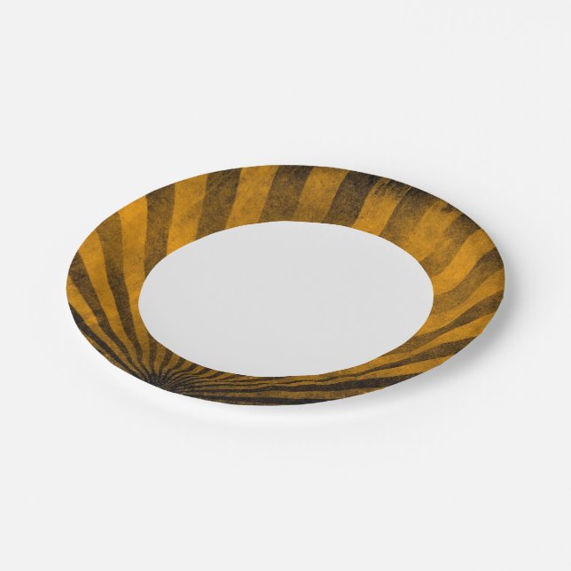 Retro pattern background paper plate (Angled)