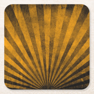Retro pattern background square paper coaster