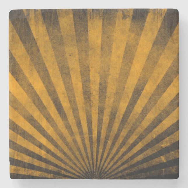 Retro pattern background stone coaster (Front)