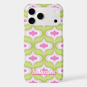 Retro Pattern Bright Green Pink