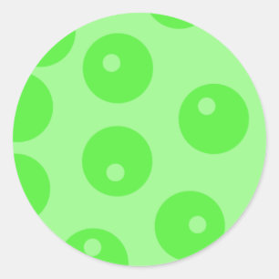Retro pattern. Circle design in green. Classic Round Sticker