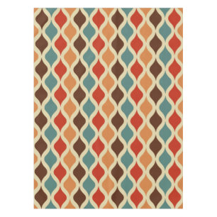 Retro pattern coloured tablecloth