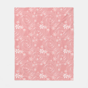 Retro pattern fleece blanket
