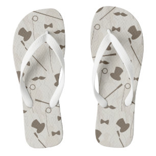 Retro pattern for man 2 flip flops