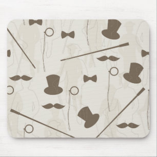 Retro pattern for man 2 mouse mat