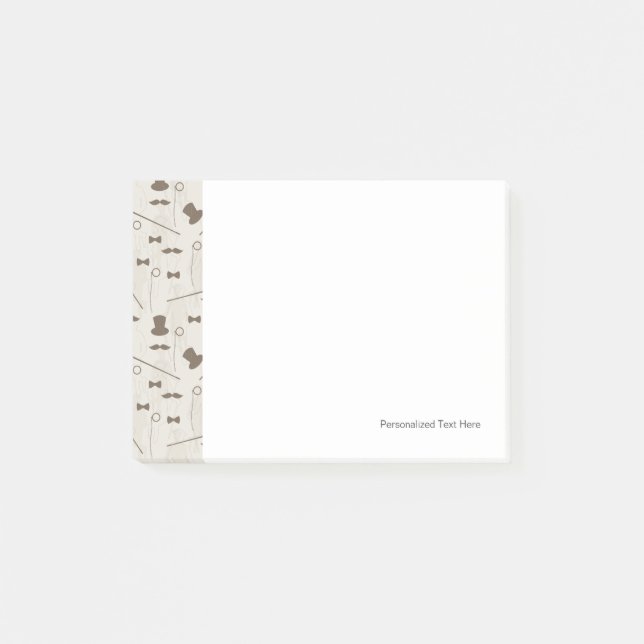 Retro pattern for man 2 post-it notes (Front)