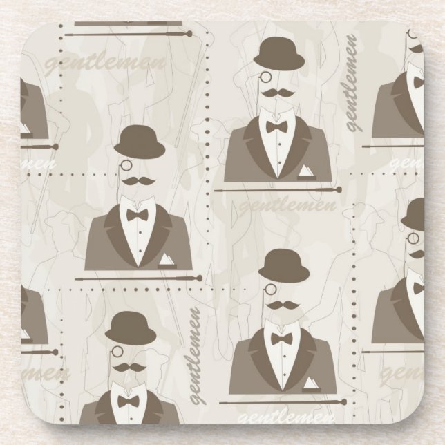 Retro pattern for man coaster (Front)