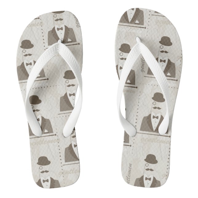 Retro pattern for man flip flops (Footbed)