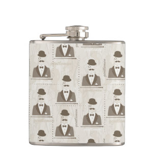 Retro pattern for man hip flask