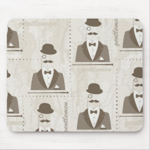 Retro pattern for man mouse mat