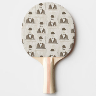 Retro pattern for man ping pong paddle