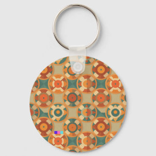 retro pattern full of vintage attractiveness key ring