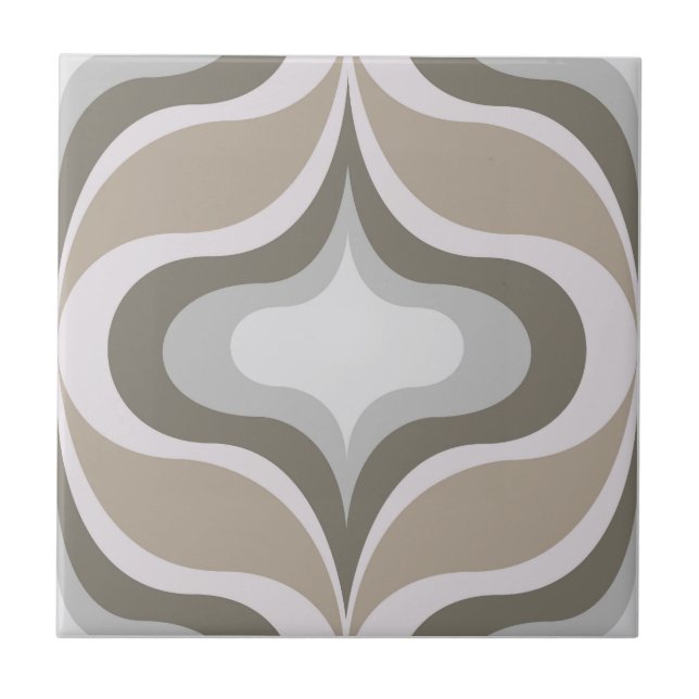 Retro Pattern Grey Tile (Front)