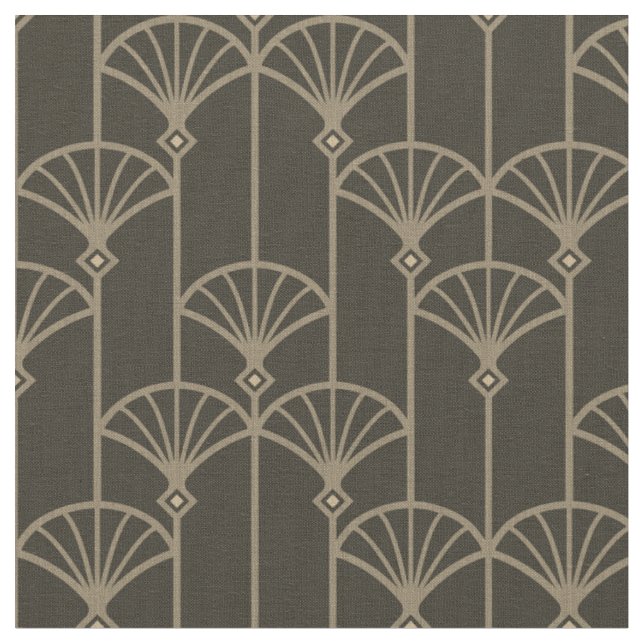 Retro pattern in Art deco style. Fabric (Close Up)