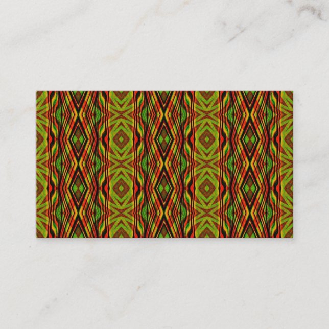 Retro Pattern, Mini Photo Business Card (Front)