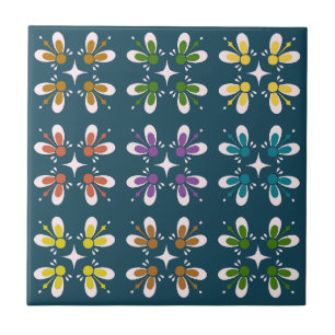 Retro pattern of Spanish culture l Colorful floral Tile