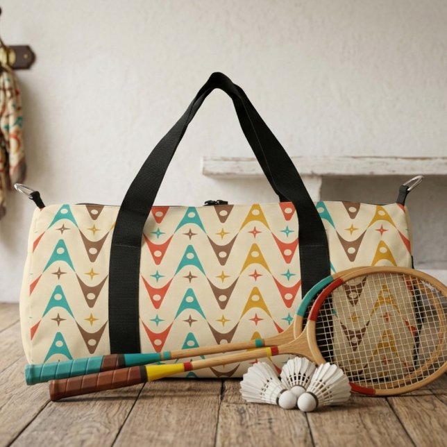 Retro pattern sixties vintage  duffle bag (Creator Uploaded)