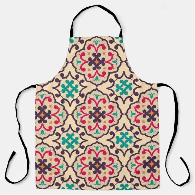 Retro pattern: wallpaper, textile design apron (Front)