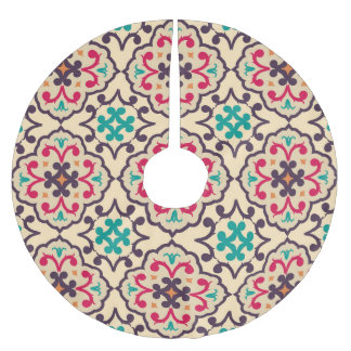 Retro pattern: wallpaper, textile design brushed polyester tree skirt