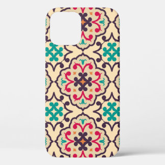 Retro pattern: wallpaper, textile design iPhone 12 case