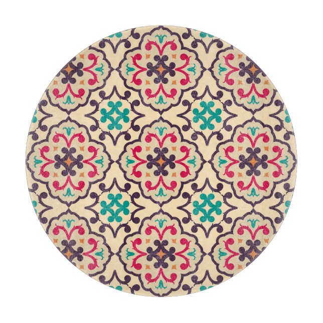 Retro pattern: wallpaper, textile design cutting board (Front)