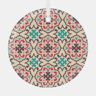 Retro pattern: wallpaper, textile design glass tree decoration