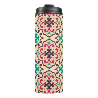 Retro pattern: wallpaper, textile design thermal tumbler
