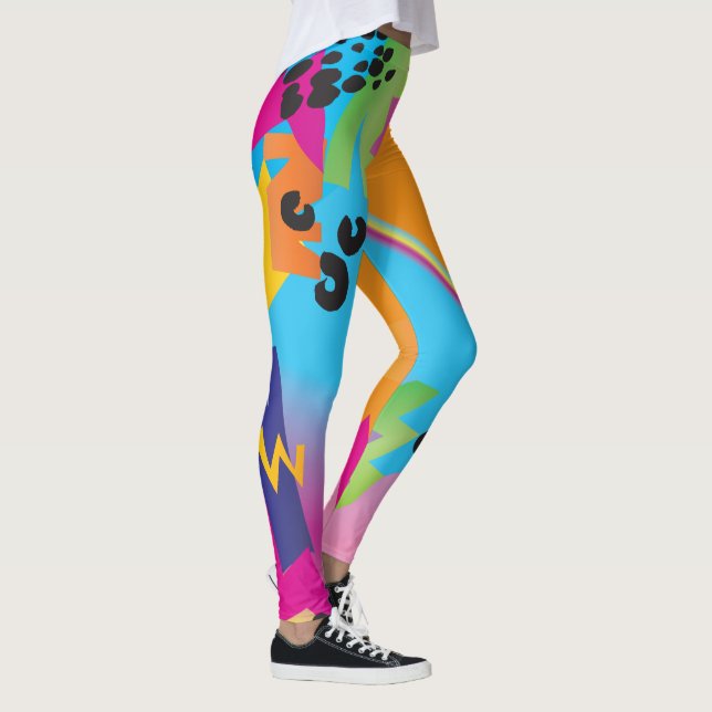 Retro Pattern Yoga Pants Leggings (Right)
