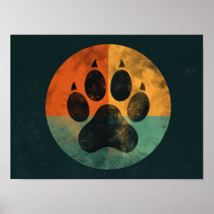 Retro Paw Print – Vintage Pet Lover Design