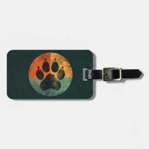 Retro Paw Print – Vintage Pet Lover Design Luggage Tag